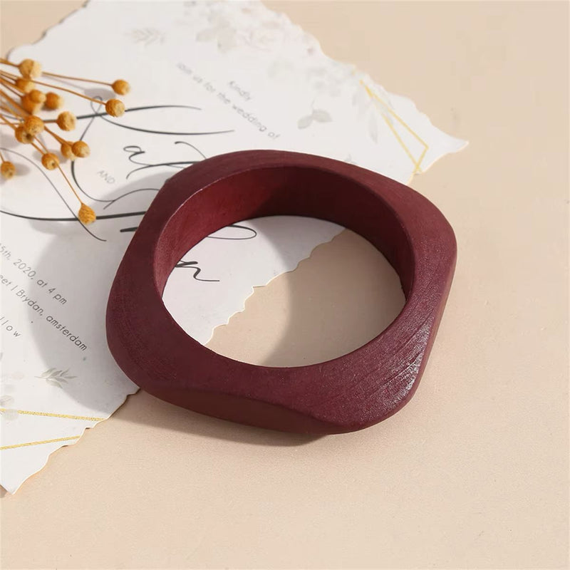 Bracelete de Madeira Marrom: Estilo Boho Chic e Sofisticado