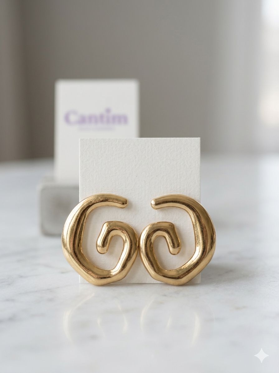 Brinco Infinity Twist: A fluidez do metal em forma de arte