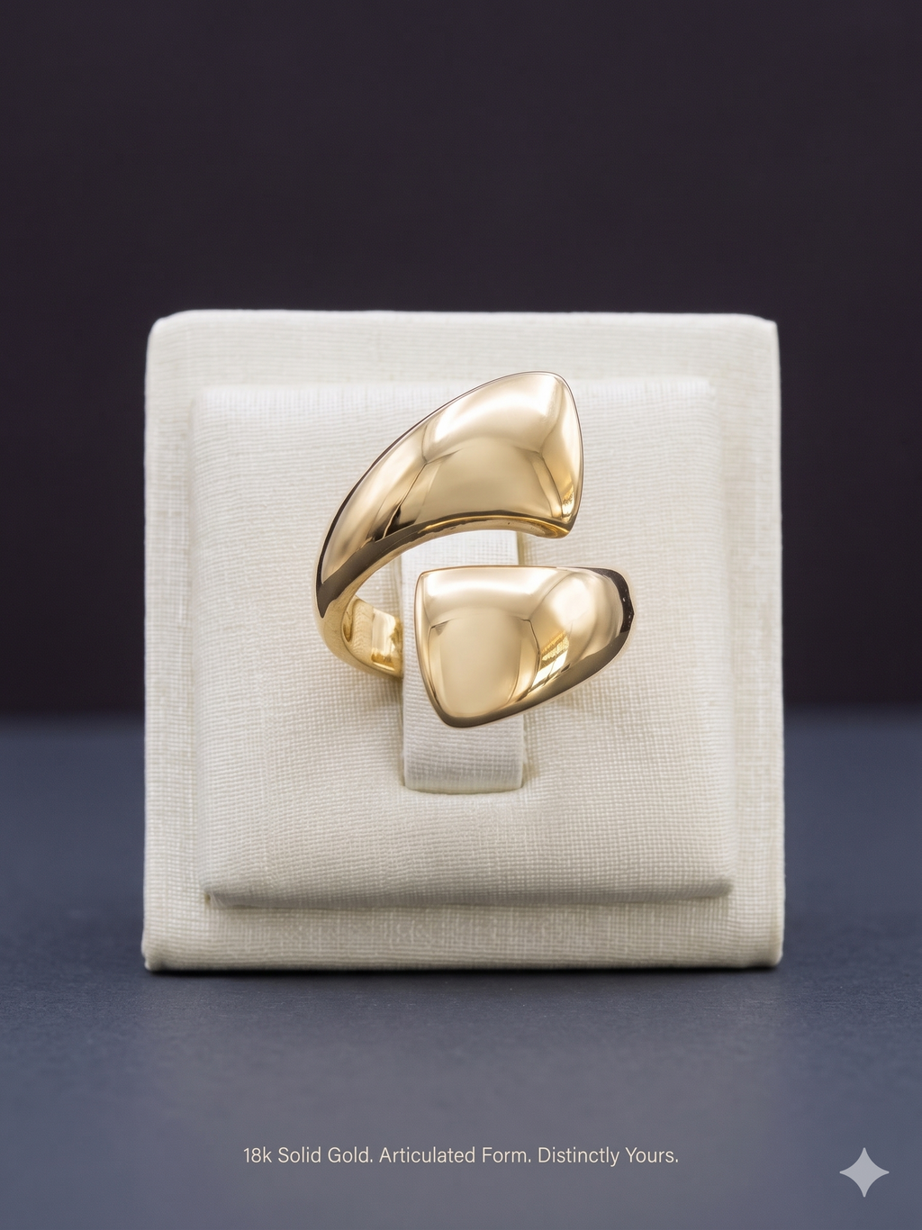 Anel Regulável Orgânico Dourado – Sofisticação Moderna