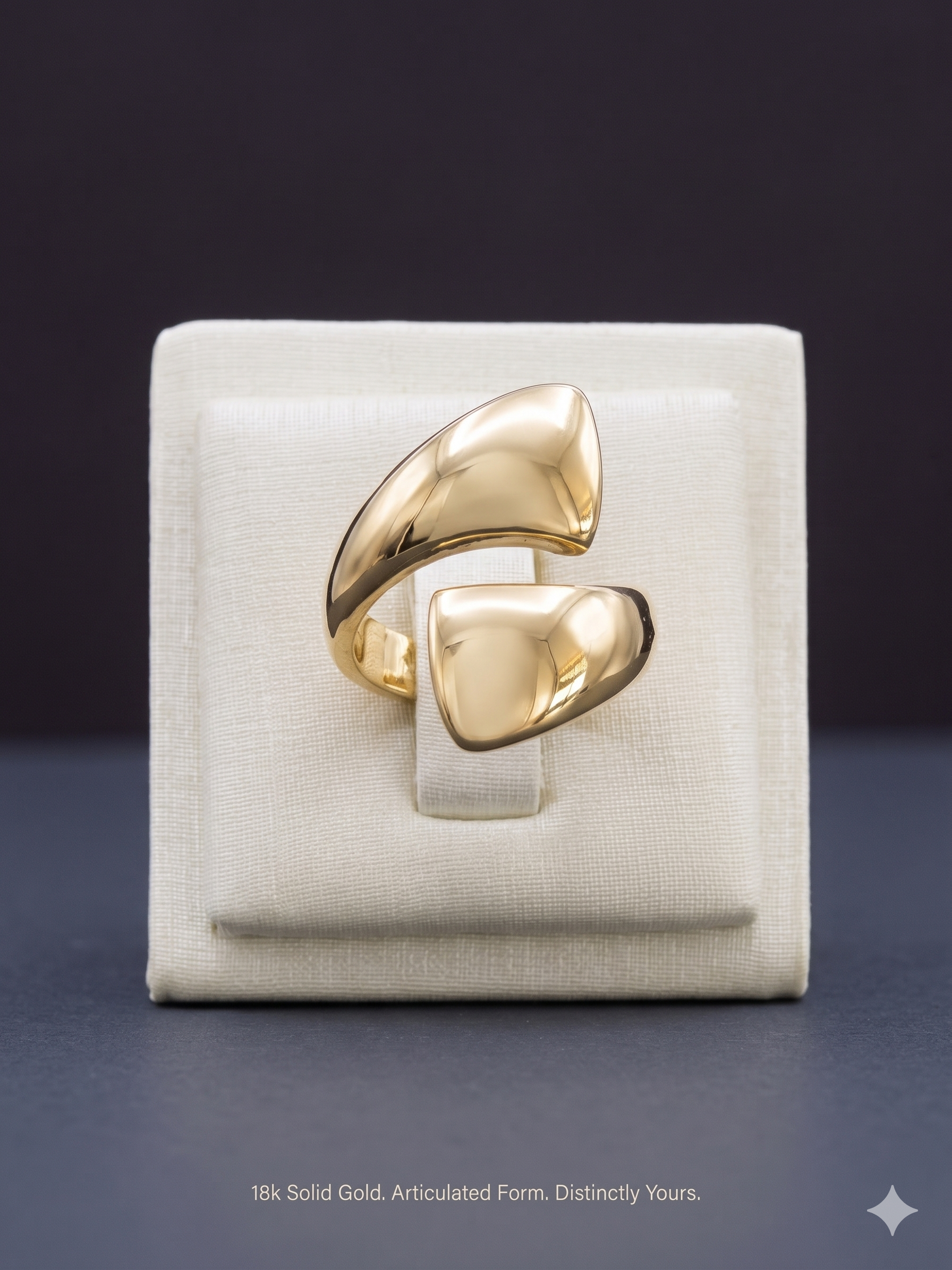 Anel Regulável Orgânico Dourado – Sofisticação Moderna