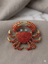 Broche Caranguejo Royal Cravejado