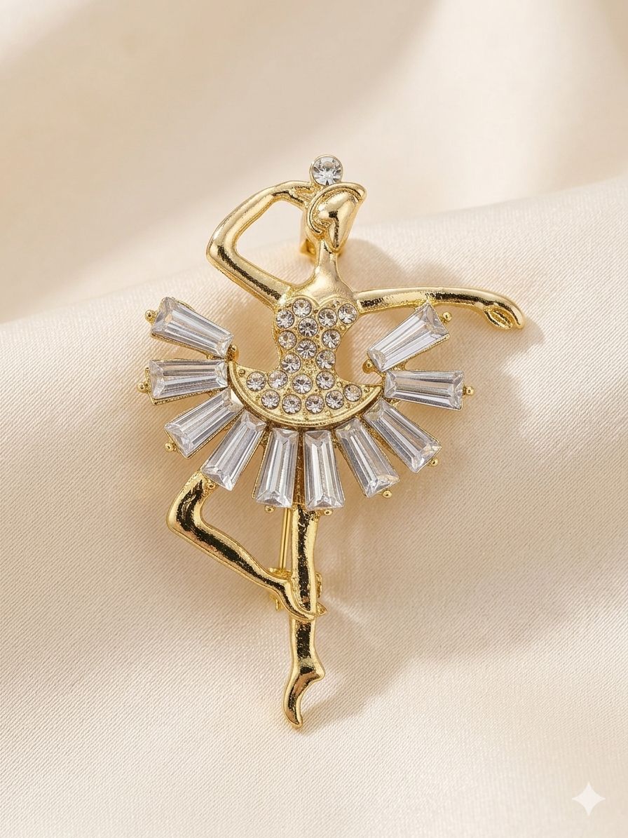 A Poesia do Movimento: Broche Bailarina de Cristal ✨