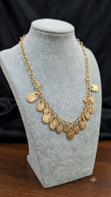 Colar Choker com Pingentes Ovais Lisos e Martelados
