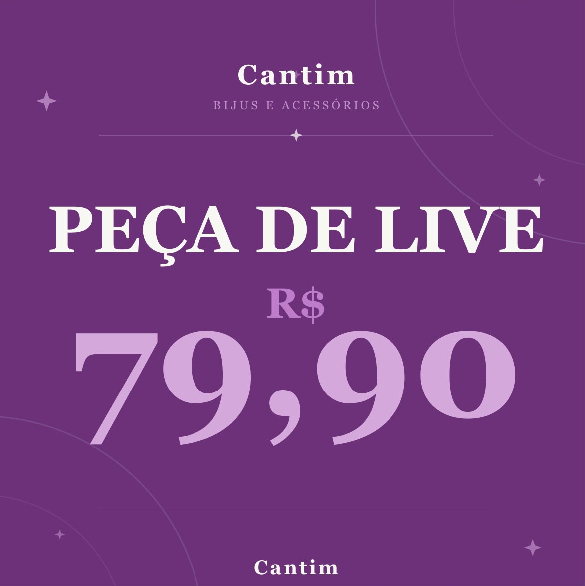 Acessório Feminino Cantim Coleção Especial, banho de verniz italiano - Peça Selecionada de Live 79,90