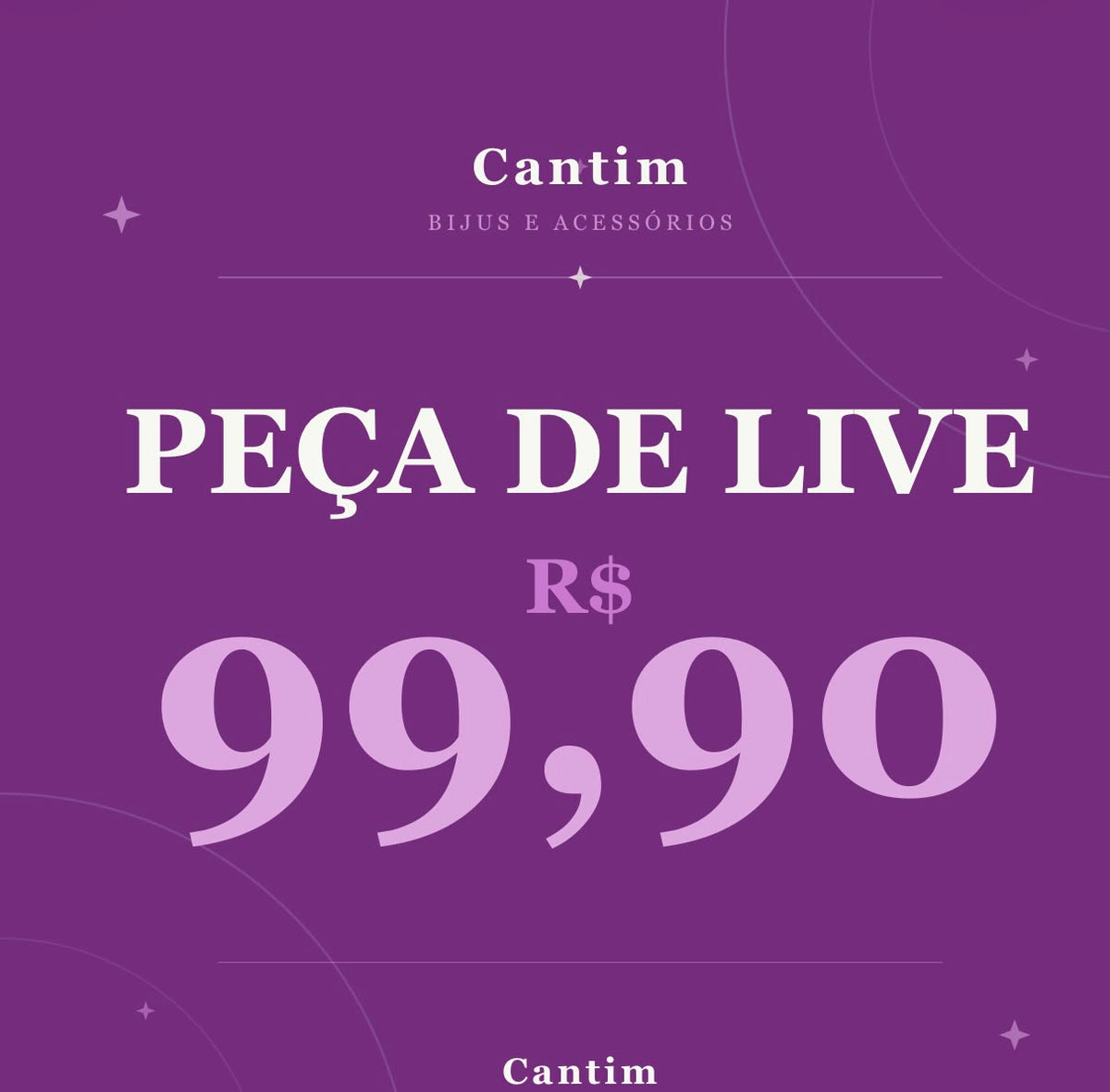 Acessório Feminino Cantim Coleção Especial, banho verniz italiano - Peça Selecionada de Live 99,90