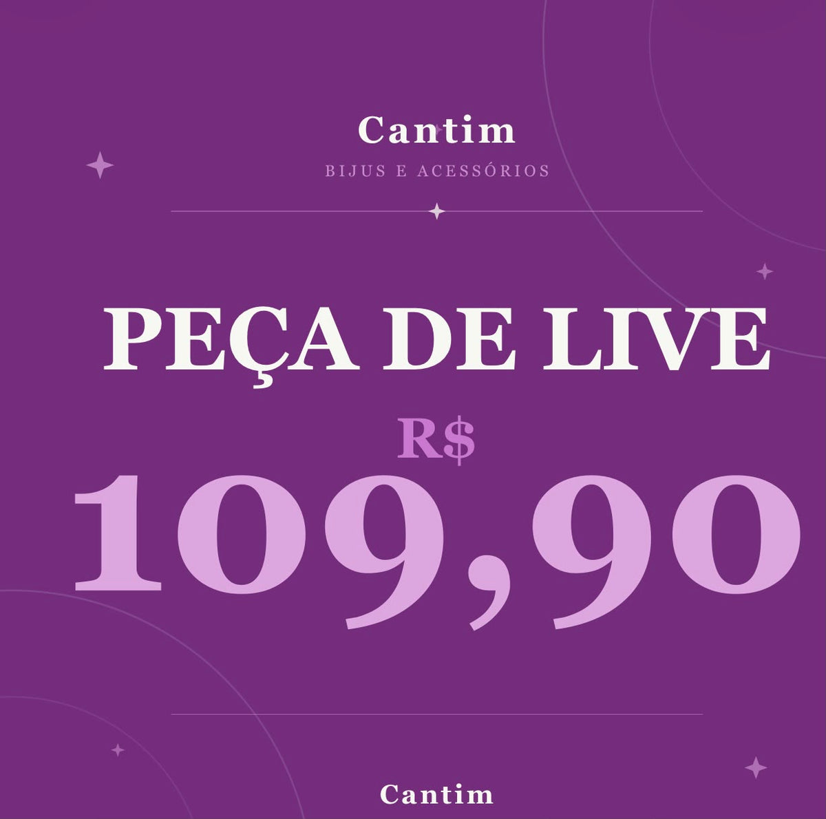 Acessório Feminino Cantim Coleção Especial, Banho verniz italiano - Peça Selecionada de Live 109,90