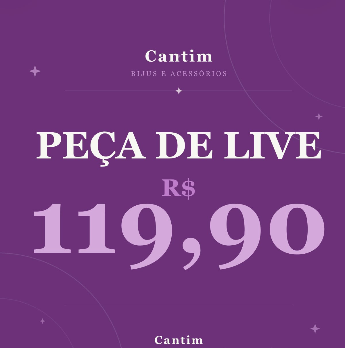 Acessório Feminino Cantim Coleção Especial - Peça Selecionada de Live 119,90