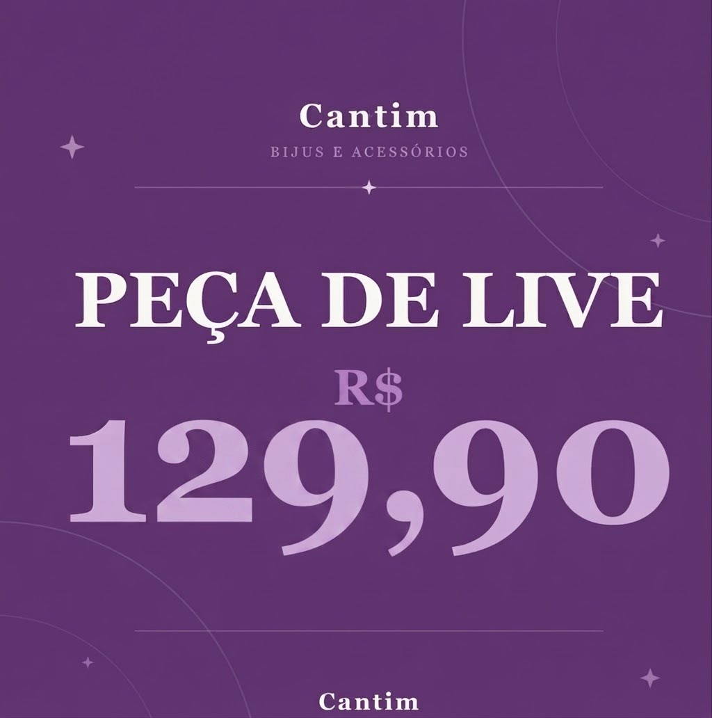 Acessório Feminino Cantim Coleção Especial - Peça Selecionada de Live 129,90
