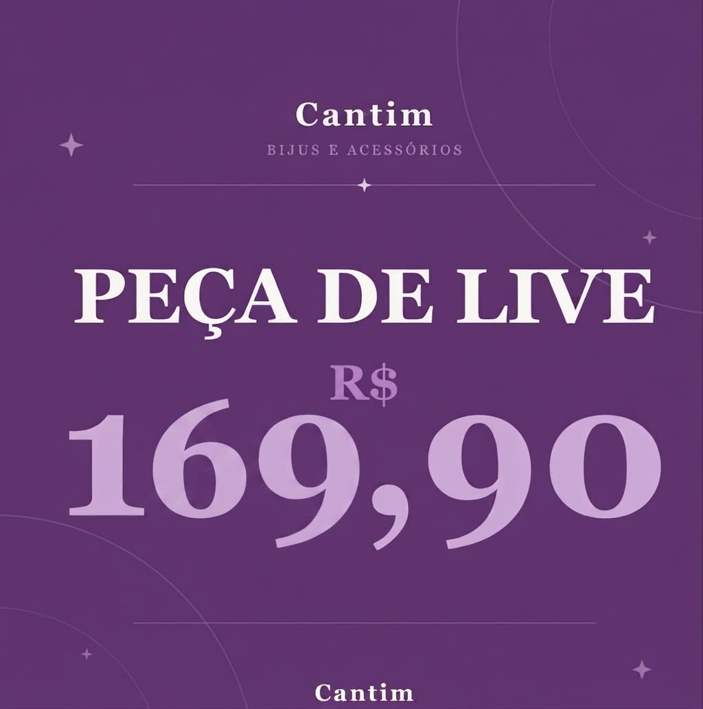Acessório Feminino Banho Verniz italiano Cantim Coleção Especial - Peça Selecionada de Live 169,90