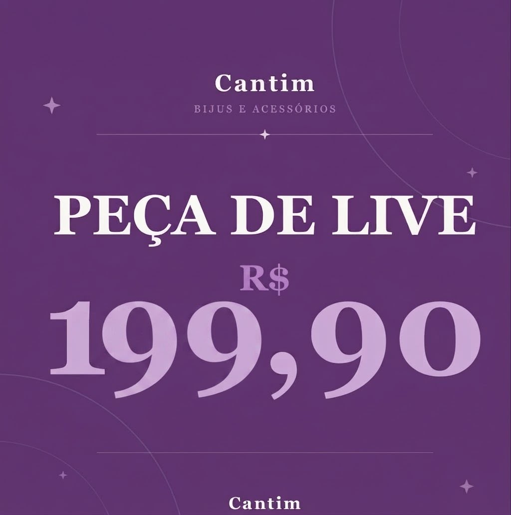 Acessório Feminino Cantim Coleção Especial, banho verniz italiano. - Peça Selecionada de Live 199,90