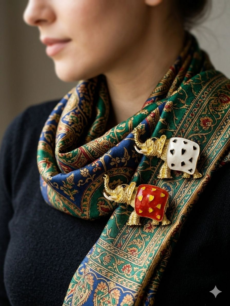 Broche Elefante Coração